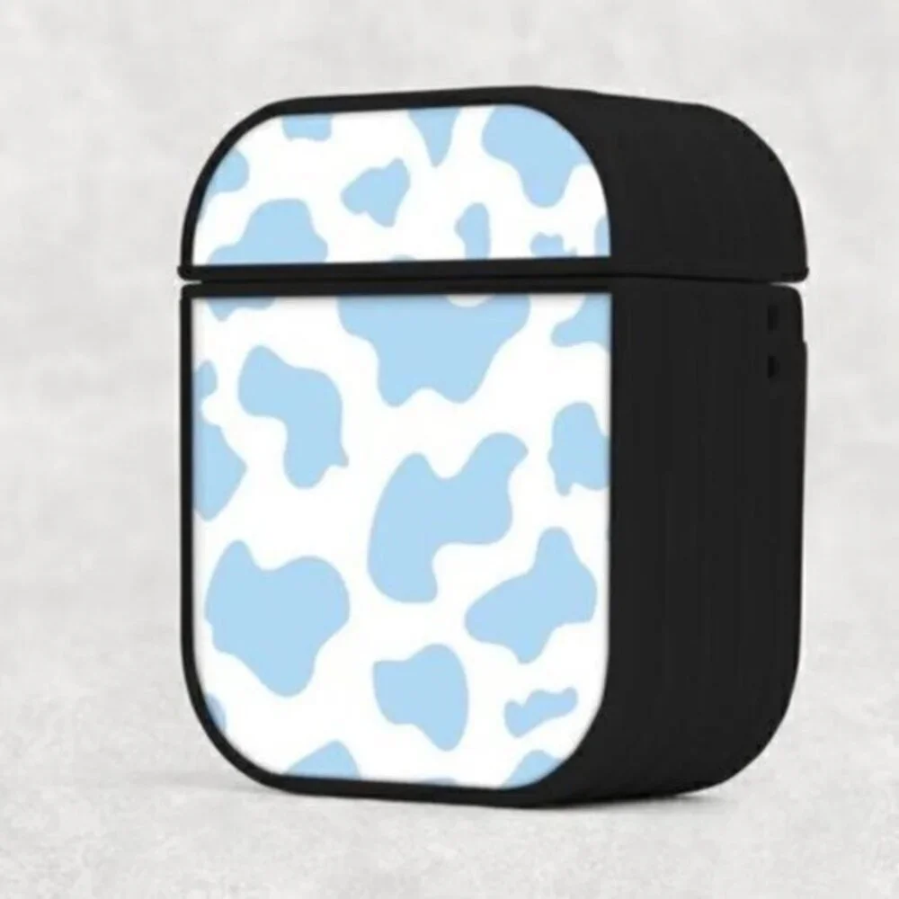 BLUE Cow Print Airpod Case